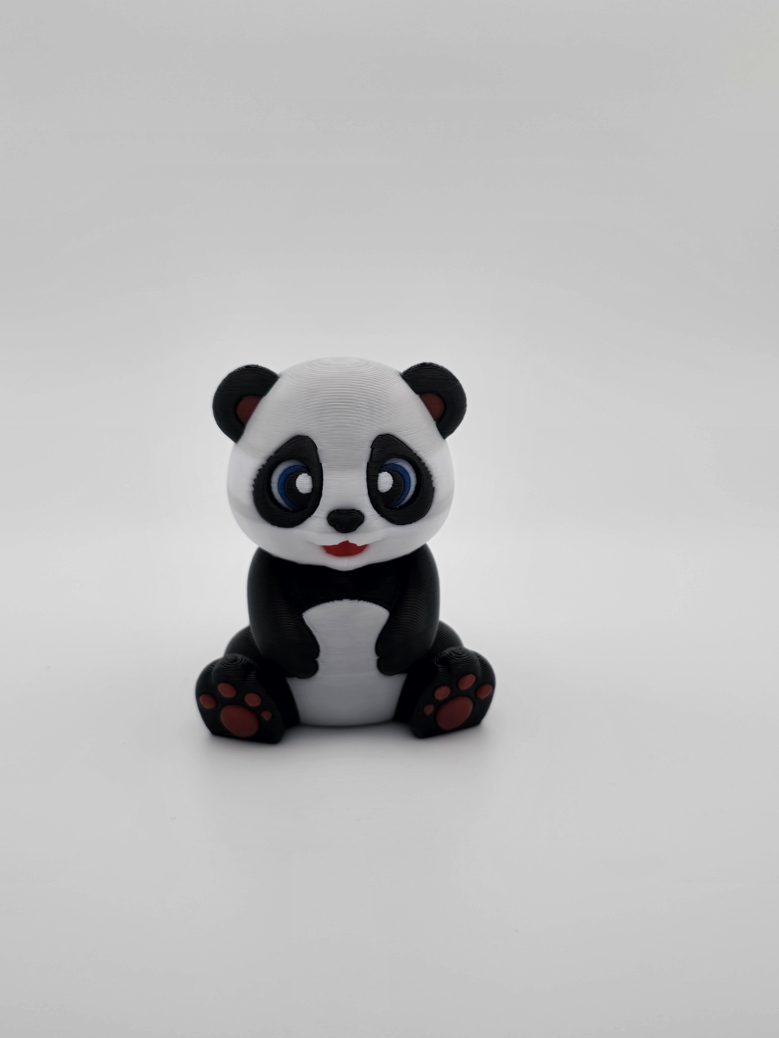🐼 Pandas multicolores assis – Lot de 2 –