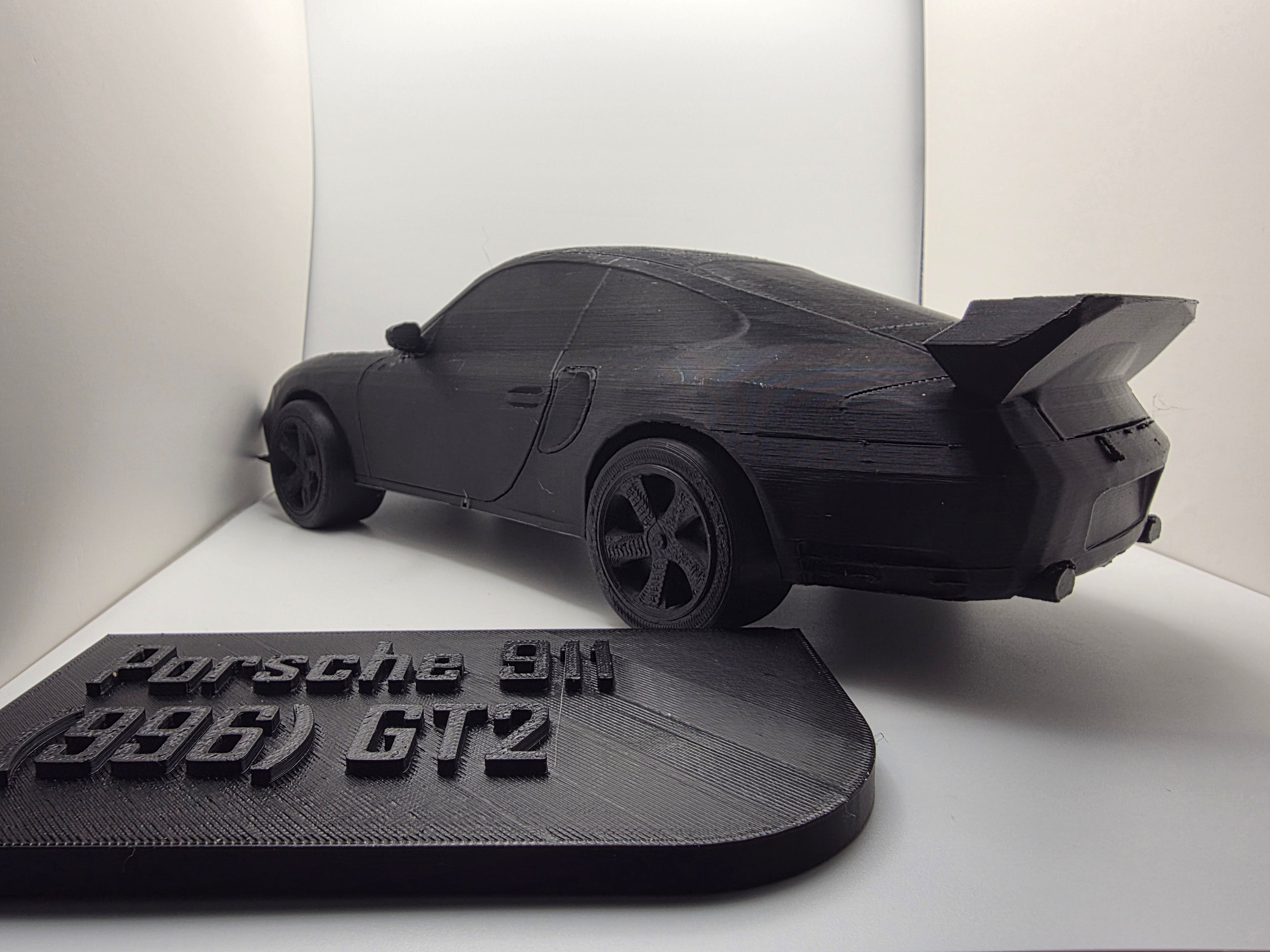 Modèle décoratif noir (impression 3D)🚗 Porsche 911 GT2
