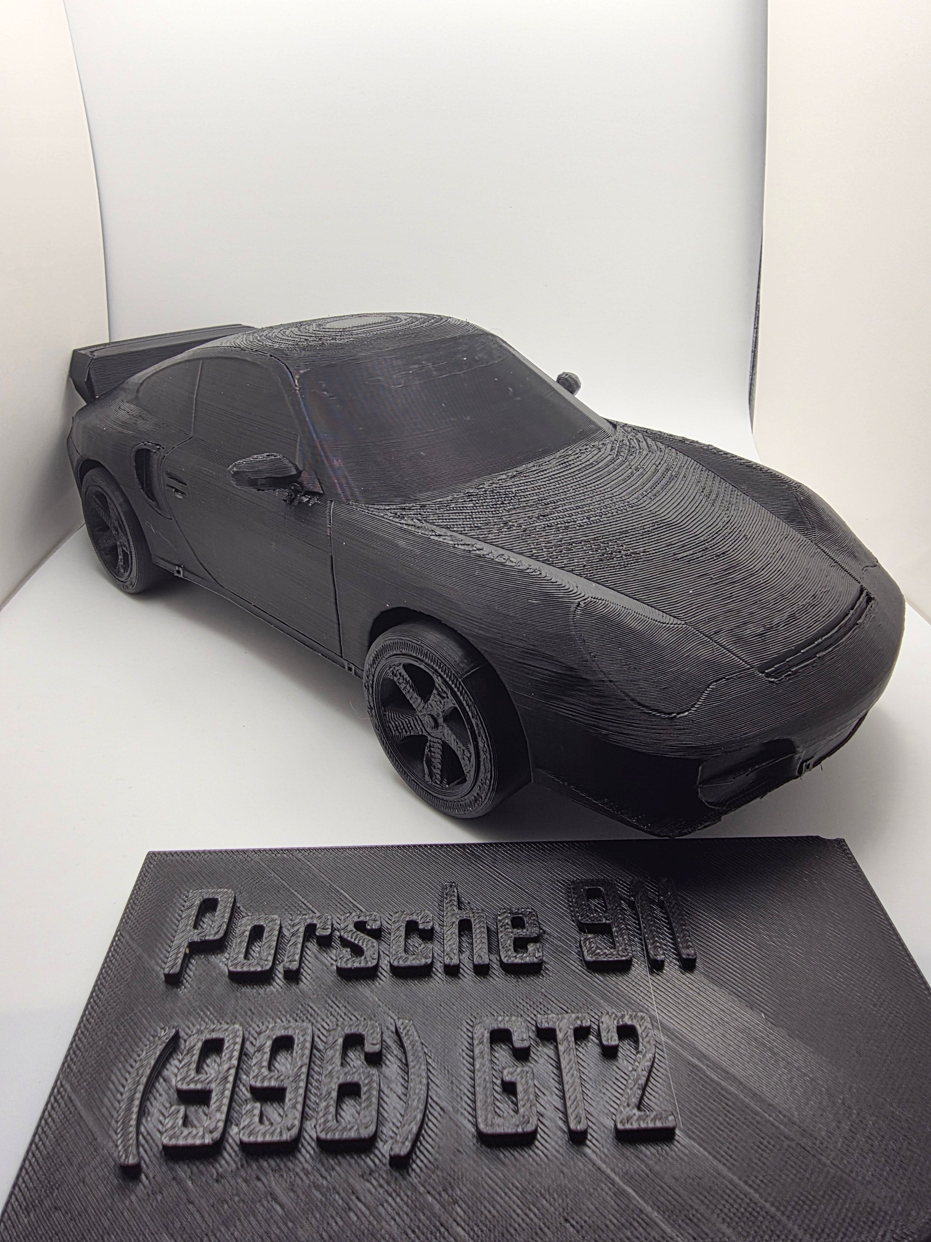 Modèle décoratif noir (impression 3D)🚗 Porsche 911 GT2