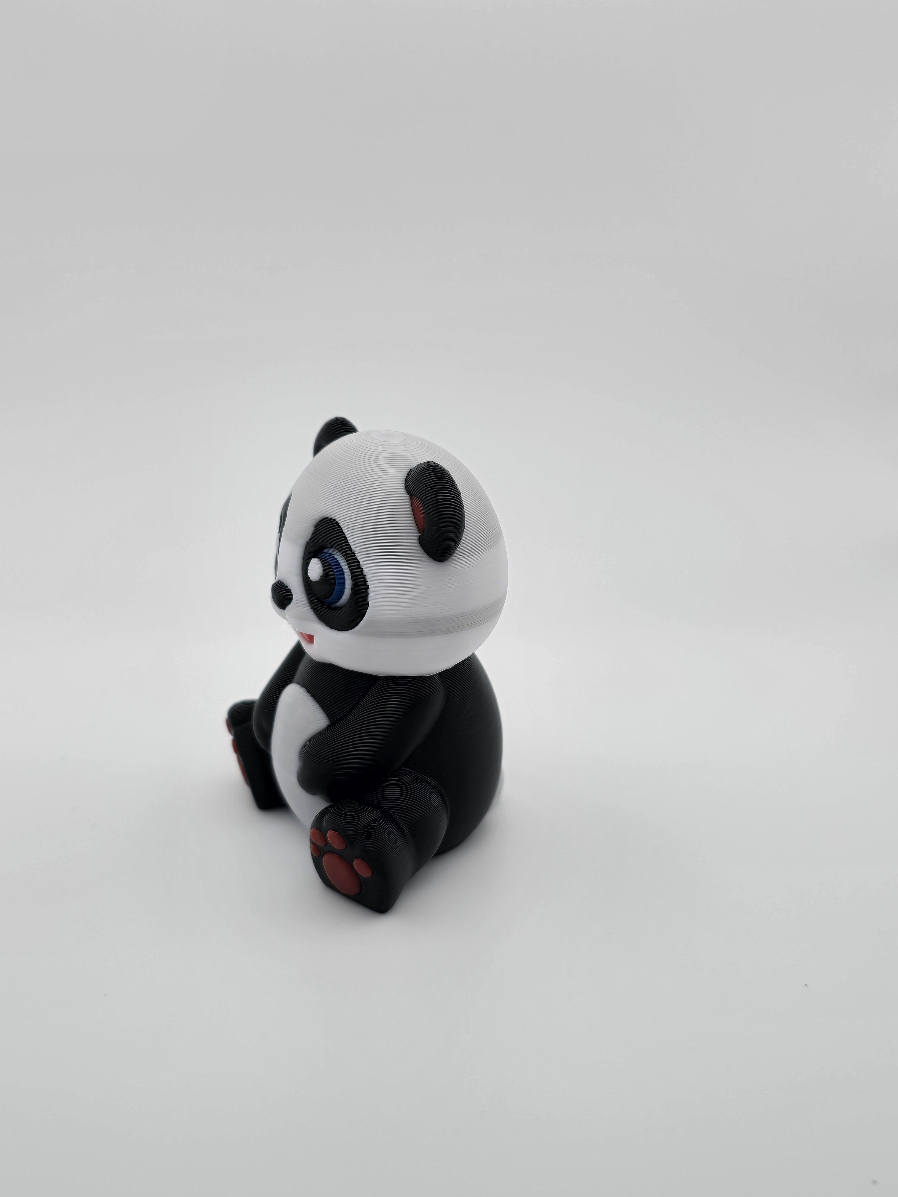 🐼 Pandas multicolores assis – Lot de 2 –